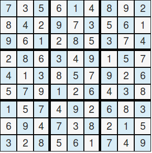 sudoku solved puzzles