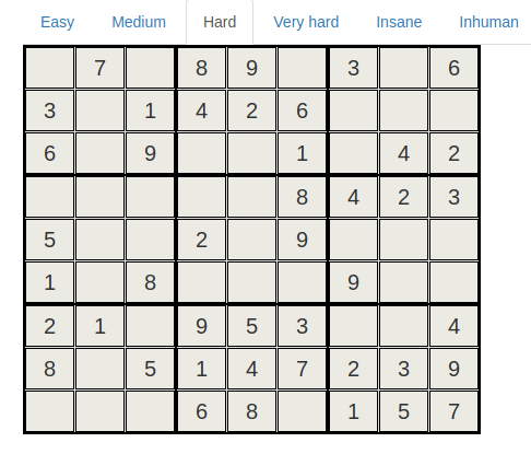 Sudoku - Create Puzzle Online